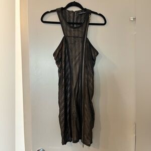 Andrew Marc Women’s Mini Dress with Zipper Design